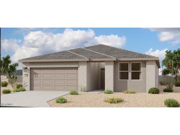 Charming single-story home showcasing desert landscaping and a welcoming entrance at 47333 W Coe St, Maricopa, AZ 85139