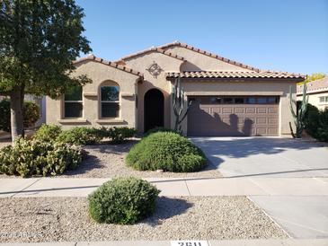 Charming single-story home featuring a two-car garage and well-maintained desert landscaping at 2611 E San Paulo Dr, Casa Grande, AZ 85194