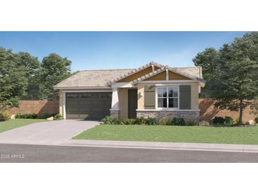 Charming single-story home with a neutral color scheme, a 2-car garage, and tidy landscaping at 4752 E Topaz Dr, San Tan Valley, AZ 85140