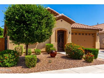 Charming single-story home featuring a well-maintained front yard and a two-car garage at 1361 N Claiborne --, Mesa, AZ 85205