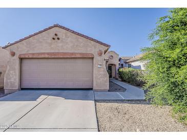 Charming single-story home featuring stucco siding, a two-car garage, and a tile roof in a well-kept neighborhood at 11156 E Lost Canyon Ct, Gold Canyon, AZ 85118