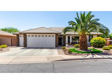 Charming single-story home featuring a two-car garage and desert landscaping at 2910 S Olivewood --, Mesa, AZ 85212