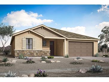 Beautiful single-story home with a two-car garage and desert landscaping for low maintenance at 25783 N 147Th Dr, Surprise, AZ 85387