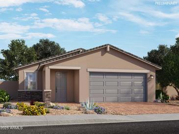 Charming single-story home with desert landscaping and a two-car garage at 4212 W Lisa Ln, San Tan Valley, AZ 85144