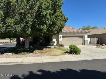 Well maintained one-story home featuring a two car garage and mature landscaping at 20985 N 81St Dr, Peoria, AZ 85382