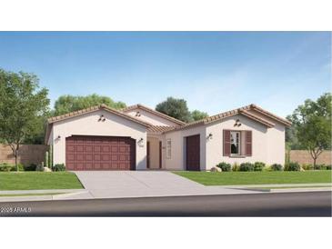 Charming single-story home featuring a tile roof and a two-car garage at 3758 E Gold Mountain Ave, San Tan Valley, AZ 85143