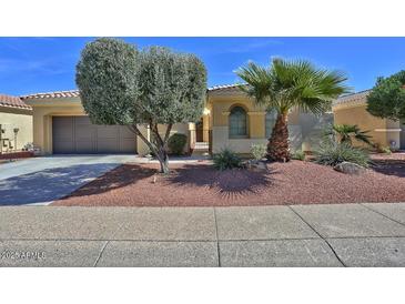 Charming home with a well-manicured front yard and desert landscaping at 23317 N Arrellaga Dr, Sun City West, AZ 85375
