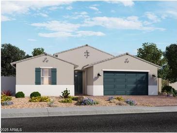 Charming single-story home featuring a two-car garage and low-maintenance desert landscaping at 15964 W El Cortez Pl, Surprise, AZ 85387