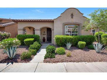 Charming single-story home featuring a well-manicured yard and inviting front entrance at 20699 W Ridge Rd, Buckeye, AZ 85396