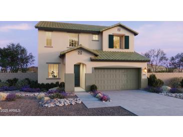Charming two-story home with manicured landscaping and a welcoming facade, a perfect Gathering home at 15616 W Hackamore Dr, Surprise, AZ 85387