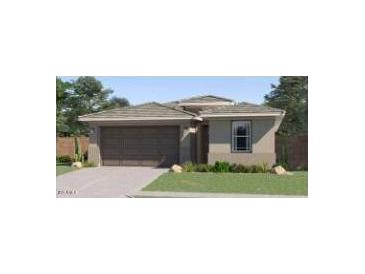 Charming single-story home featuring desert landscaping and a two-car garage at 36520 W Maddaloni Ave, Maricopa, AZ 85138