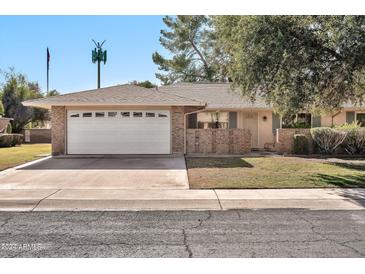 Charming single-story home with a well-maintained yard and a two-car garage at 10205 W Royal Oak Rd, Sun City, AZ 85351