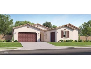 Charming single-story home with a 2-car garage and well-maintained landscaping at 3703 E Gold Mountain Ave, San Tan Valley, AZ 85143