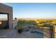 Scenic backyard oasis with a sparkling pool and mountain views at 14021 E Milton Ct, Scottsdale, AZ 85262