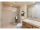 Bathroom with shower, toilet and single vanity at 14021 E Milton Ct, Scottsdale, AZ 85262
