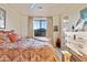 Bedroom with mountain views and ensuite bathroom at 14021 E Milton Ct, Scottsdale, AZ 85262