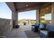 Spacious deck with mountain views and comfortable seating area at 14021 E Milton Ct, Scottsdale, AZ 85262