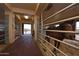 Clean and spacious horse stalls with brick flooring at 14021 E Milton Ct, Scottsdale, AZ 85262