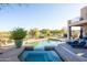 Luxury pool and spa with expansive backyard views at 14021 E Milton Ct, Scottsdale, AZ 85262