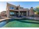 Large pool with a spa and beautiful landscaping at 14021 E Milton Ct, Scottsdale, AZ 85262
