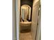 Powder room with a curved vanity and tiled floor at 11519 E Blue Wash Rd, Cave Creek, AZ 85331