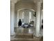 Elegant entryway with high ceilings and stunning columns at 11519 E Blue Wash Rd, Cave Creek, AZ 85331