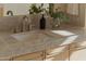 Bathroom features modern vanity, vessel sink, marble countertop and chrome faucet at 36421 N 105Th Pl, Scottsdale, AZ 85262