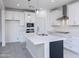 Modern kitchen boasts white cabinets, stainless steel appliances, and a contrasting island at 17463 N 66Th Ave, Glendale, AZ 85308