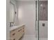 Clean bathroom with modern vanity and walk-in shower at 28119 N 109Th Way, Scottsdale, AZ 85262