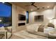 Main bedroom with fireplace and views at 28119 N 109Th Way, Scottsdale, AZ 85262