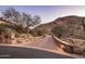 Stone driveway leading to a luxurious estate home with mountain views at 26761 N 98Th Way, Scottsdale, AZ 85262