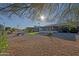 Spacious backyard features gravel, artificial turf, and mature desert landscaping at 17407 N 130Th Dr, Sun City West, AZ 85375