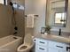 Clean bathroom with a bathtub, toilet and vanity at 3525 S Kings Ranch Ct # 4, Gold Canyon, AZ 85118