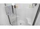 Modern shower with built-in seat and glass enclosure at 724 Emerald Dr, Apache Junction, AZ 85119