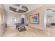 Game room features a pool table, tile flooring, and large artwork at 9025 N Flying Butte --, Fountain Hills, AZ 85268