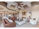 Spacious living room with leather sofas and mountain views at 9025 N Flying Butte --, Fountain Hills, AZ 85268
