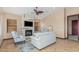 Living room with fireplace and two armchairs at 9025 N Flying Butte --, Fountain Hills, AZ 85268