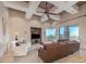 Living room with built-ins, a large sectional sofa, and mountain views at 9025 N Flying Butte --, Fountain Hills, AZ 85268
