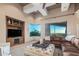 Living room with sectional sofa, built-in shelving, and views at 9025 N Flying Butte --, Fountain Hills, AZ 85268