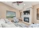 Living room with fireplace, sofa and window views at 9025 N Flying Butte --, Fountain Hills, AZ 85268