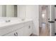 A primary bathroom includes double sinks and cabinetry with matte black pulls at 18507 E Camila Dr, Gold Canyon, AZ 85118