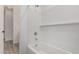 This bathroom features subway tile surround, a shower head, and a bath tub at 18507 E Camila Dr, Gold Canyon, AZ 85118
