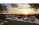 Rooftop patio featuring mountain views, cozy seating, modern furniture, and an outdoor fire pit, perfect for entertaining at sunset at 4849 N Camelback Ridge Rd # A409, Scottsdale, AZ 85251