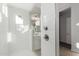 Clean shower with white subway tile and glass enclosure at 16400 W Avenida Del Sol --, Surprise, AZ 85387