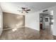 Living room with tile flooring, neutral-colored walls, and a ceiling fan at 7950 E Keats Ave # 133, Mesa, AZ 85209