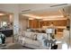 Modern kitchen features island and open floor plan at 29646 N 109Th Pl # 128, Scottsdale, AZ 85262