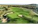 Aerial view of a lush green golf course at 29110 N 129Th Ave, Peoria, AZ 85383