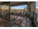 Outdoor balcony dining space with stunning city views at 1040 E Osborn Rd # 302, Phoenix, AZ 85014