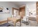 Inviting home office with a decorative wood accents, a modern desk, and comfortable seating at 6901 E Restin Rd, Carefree, AZ 85377