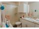 Modern bathroom with shower and updated fixtures at 160 S Azteca Dr, Eloy, AZ 85131